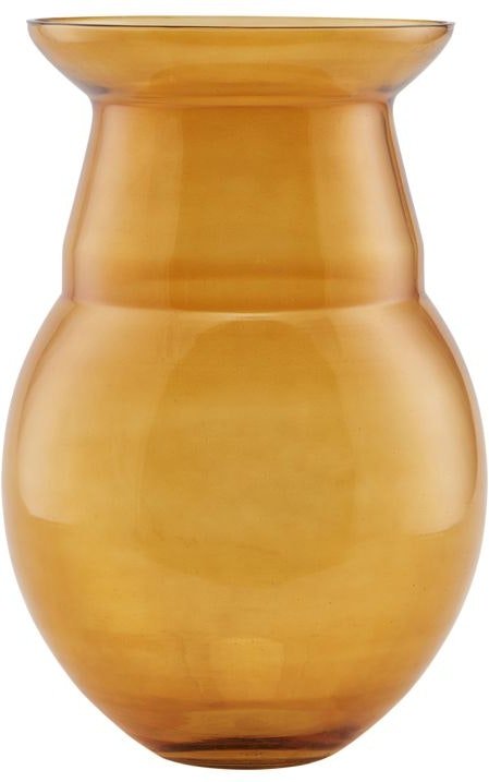 På billedet ser du variationen Airy, Vase, glas fra brandet House Doctor i en størrelse D: 20 cm. x H: 30 cm. i farven Sennepsgul