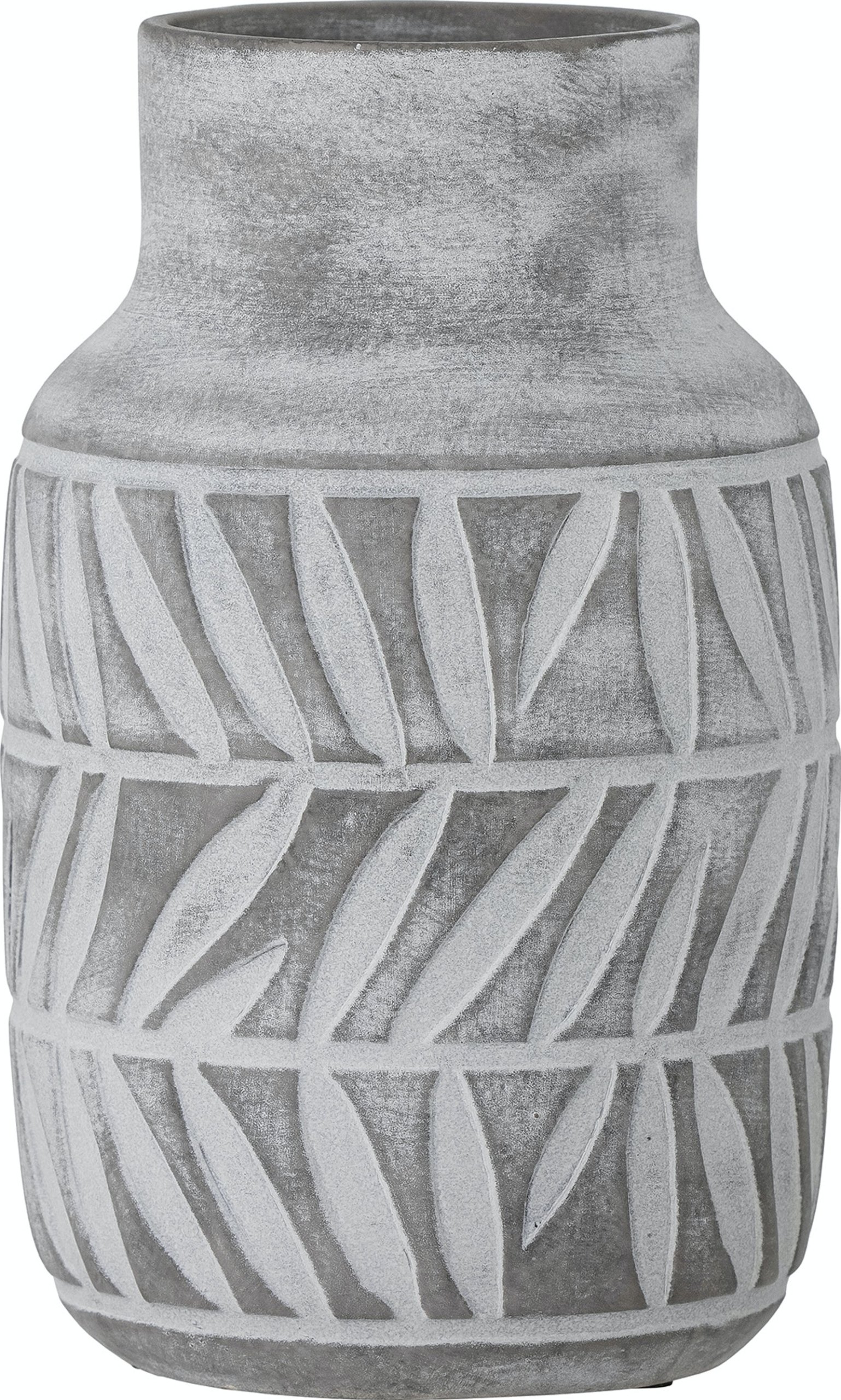 15: Saku, Vase, Keramik by Bloomingville (D: 17 cm. x H: 27,5 cm., Grå)