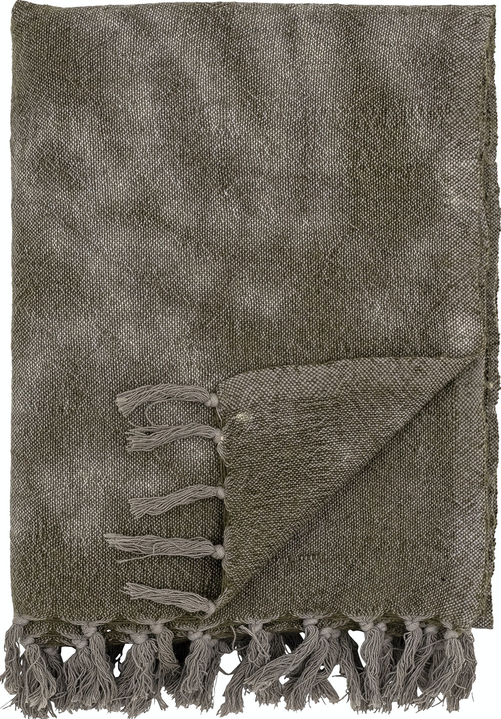 Billede af Ginger, Plaid, Uld by Bloomingville (B: 125 cm. x L: 150 cm., Grøn)