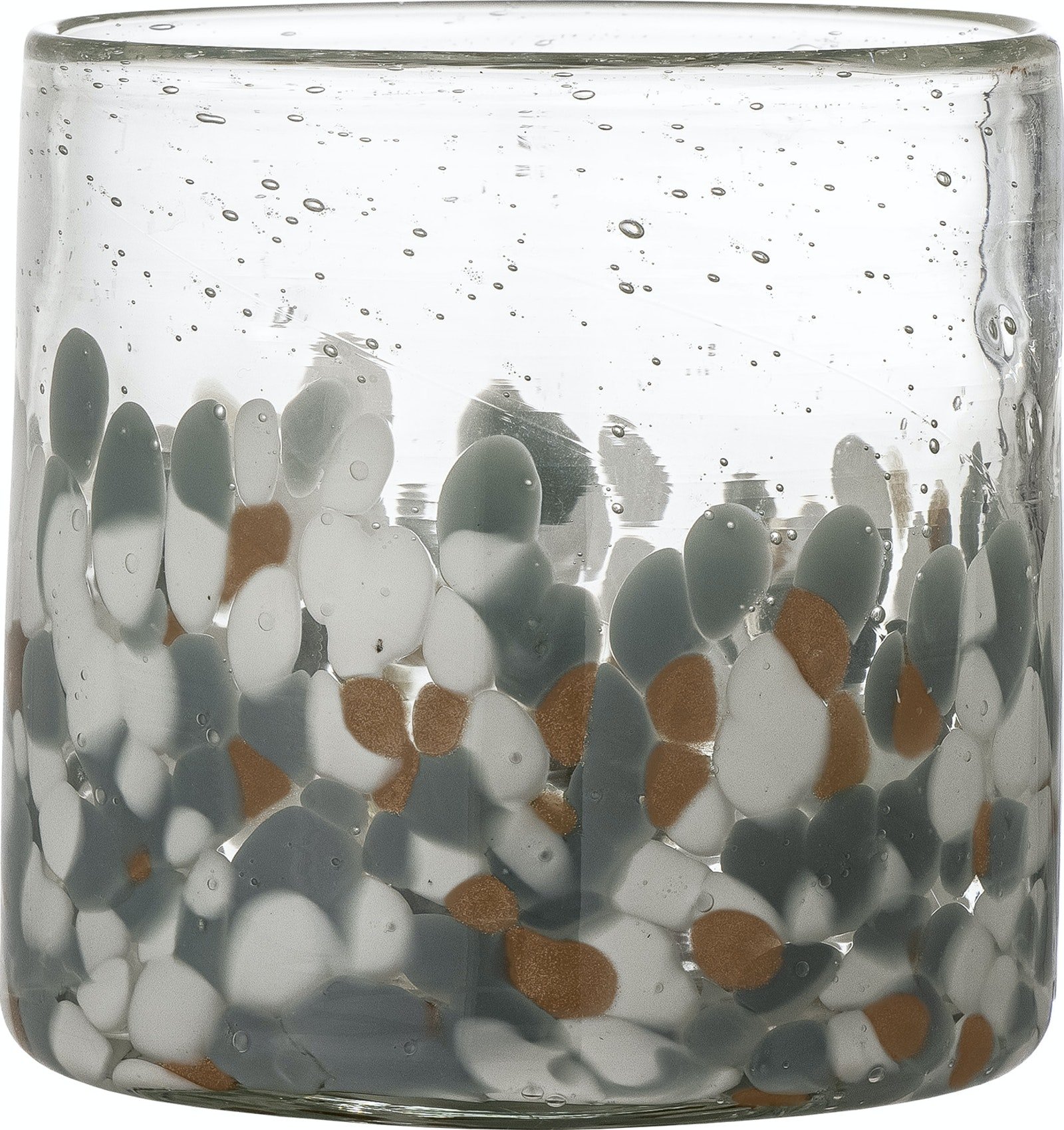 Lindie, Fyrfadsstage, Glas by Bloomingville (D: 12 cm. x H: 12 cm., Brun)