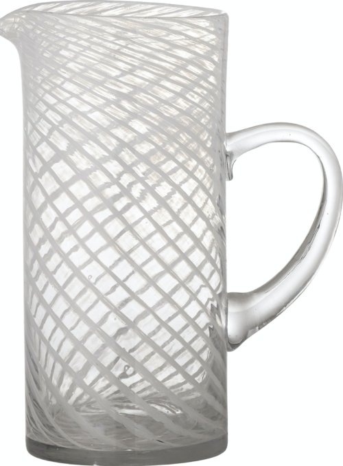 På billedet ser du variationen Sakhi, Kande, Glas fra brandet Bloomingville i en størrelse H: 26 cm. x B: 12 cm. x L: 21 cm. i farven Hvid