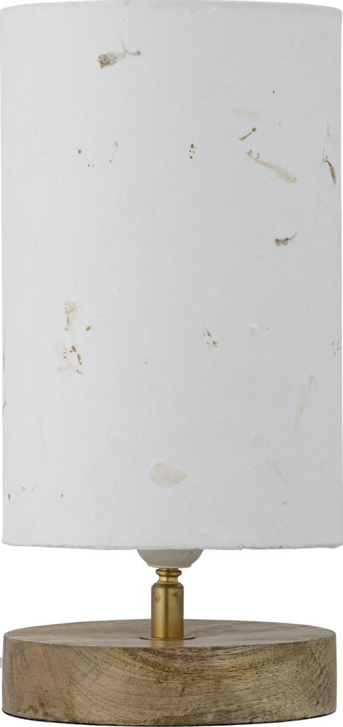 På billedet ser du variationen Phu, Bordlampe, Mangotræ fra brandet Bloomingville i en størrelse D: 15 cm. x H: 28 cm. i farven Hvid