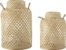 På billedet ser du variationen Madlin, Lanterne m/Glas, Bambus fra brandet Bloomingville i en størrelse D: 30 cm. x H: 45 cm. i farven Natur