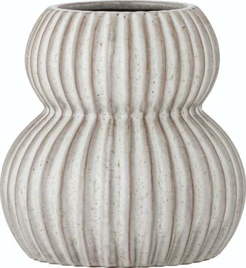 På billedet ser du variationen Guney, Vase, Stentøj fra brandet Bloomingville i en størrelse D: 13,5 cm. x H: 14 cm. i farven Hvid