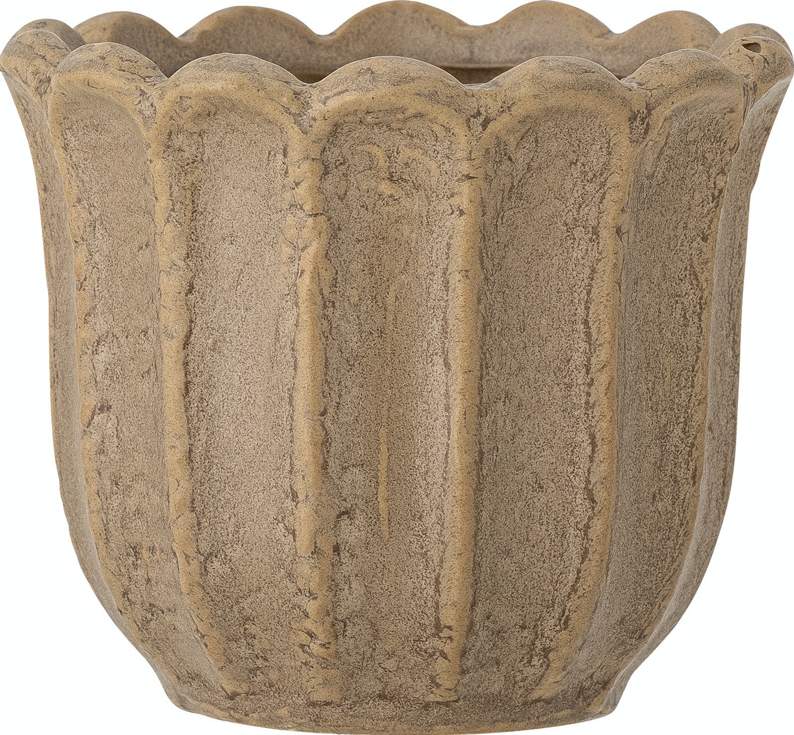 Chaca, Urtepotteskjuler, Stentøj by Bloomingville (D: 10,5 cm. x H: 9 cm., Brun)