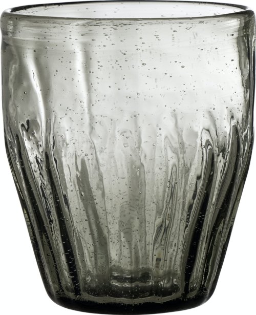 På billedet ser du variationen Anora, Drikkeglas, Glas fra brandet Bloomingville i en størrelse D: 9 cm. x H: 10 cm. i farven Grå