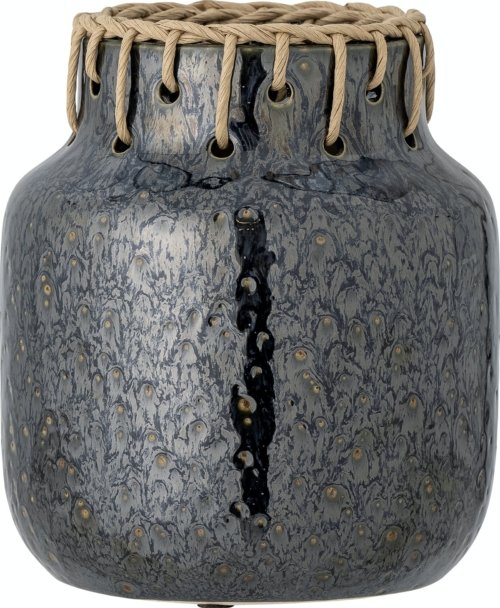 På billedet ser du variationen Janel, Vase, Keramik fra brandet Bloomingville i en størrelse D: 17 cm. x H: 21 cm. i farven Sort