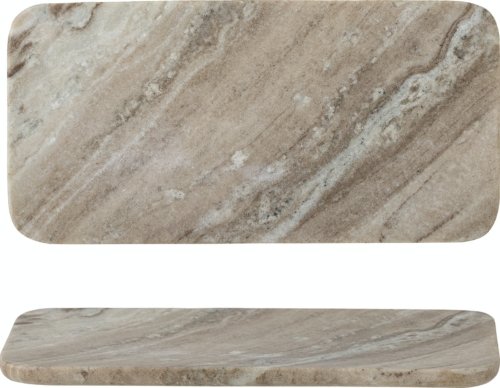 På billedet ser du variationen Manuela, Bakke, Marmor fra brandet Bloomingville i en størrelse H: 1,5 cm. x B: 15 cm. x L: 30,5 cm. i farven Brun