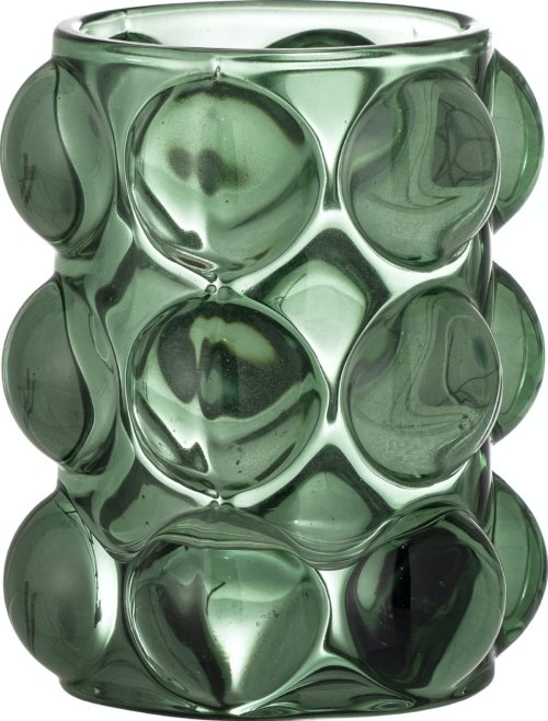 På billedet ser du variationen Deni, Fyrfadsstage, Glas fra brandet Bloomingville i en størrelse D: 8,5 cm. x H: 10 cm. i farven Grøn