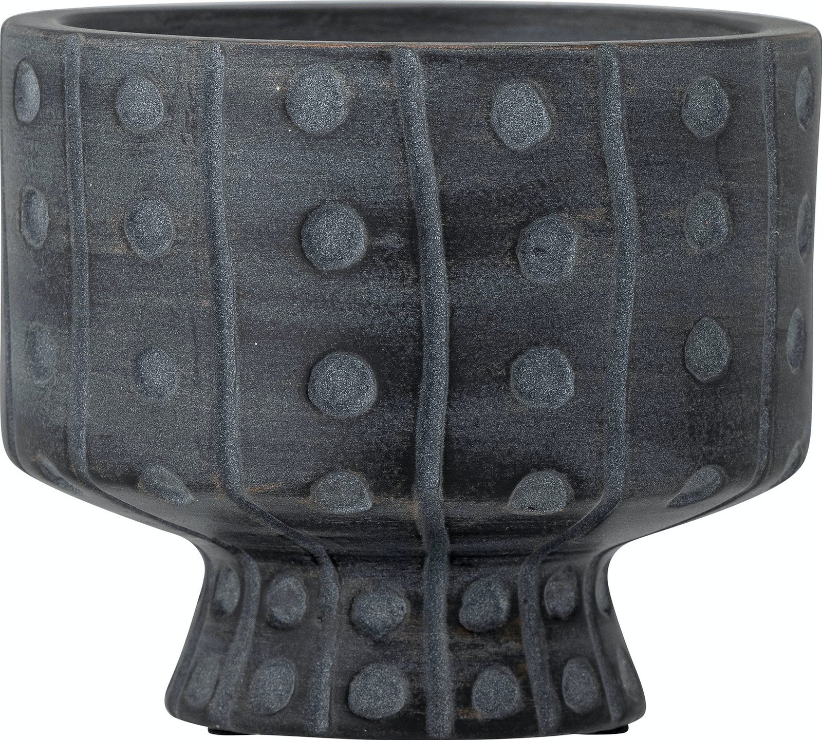 Billede af Rane, Urtepotteskjuler, Keramik by Bloomingville (D: 17 cm. x H: 14,5 cm., Grå)