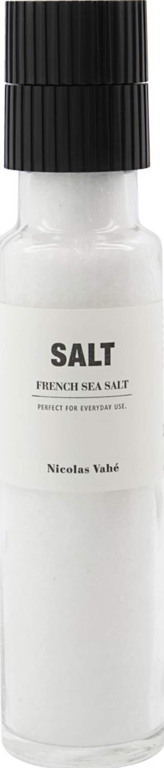 På billedet ser du variationen Salt med kværn, French sea Salt med kværn fra brandet Nicolas Vahé i en størrelse D: 5 cm. x H: 23 cm. i farven Sort/Hvid