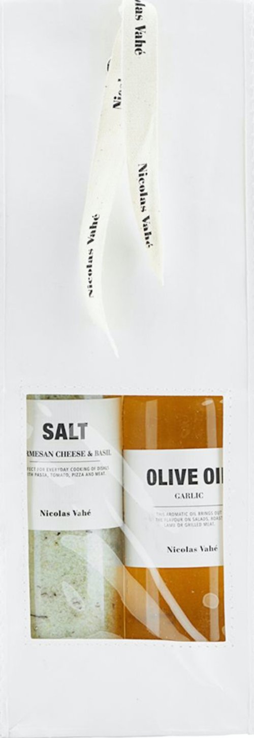 På billedet ser du variationen Gavepose, Salt & olie fra brandet Nicolas Vahé i en størrelse H: 35 cm. x B: 6,5 cm. x L: 12,5 cm. i farven Hvid