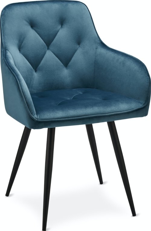 På billedet ser du variationen Hopton, Spisebordsstol med armlæn, Stof fra brandet Raymond & Hallmark i en størrelse Ja i farven Blå