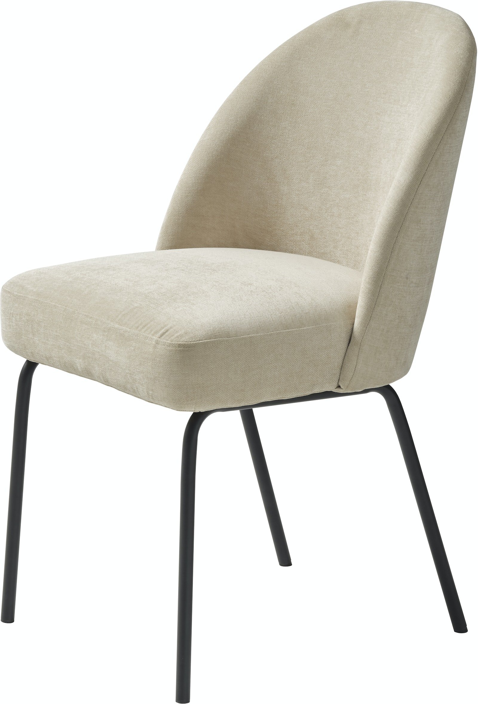 Creston, Spisebordsstol, stof by Unique Furniture (H: 83,5 cm. x B: 48,5 cm. x L: 57 cm., Sandfarvet)
