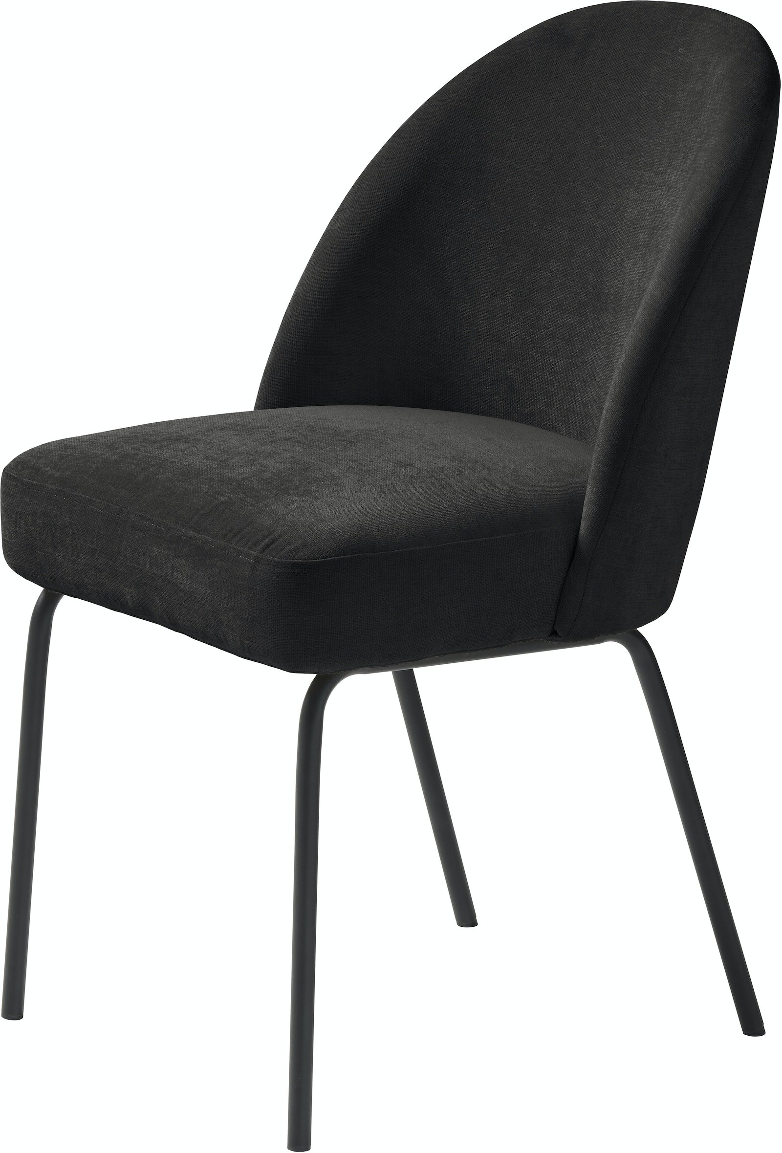 Creston, Spisebordsstol, stof by Unique Furniture (H: 83,5 cm. x B: 48,5 cm. x L: 57 cm., Sort)