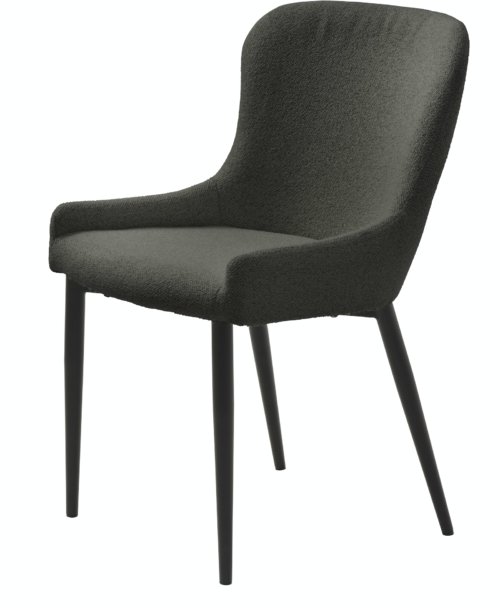 På billedet ser du variationen Ontario, Spisebordsstol, bouclé fra brandet Unique Furniture i en størrelse H: 82 cm. x B: 52 cm. x L: 60 cm. i farven Sort