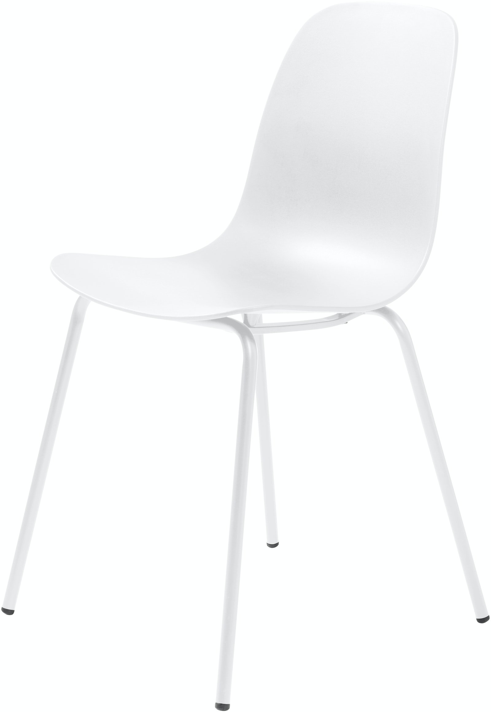Whitby, Spisebordsstol med ergonomiske kurver by Unique Furniture (H: 84 cm. x B: 50 cm. x L: 50 cm., Hvid)