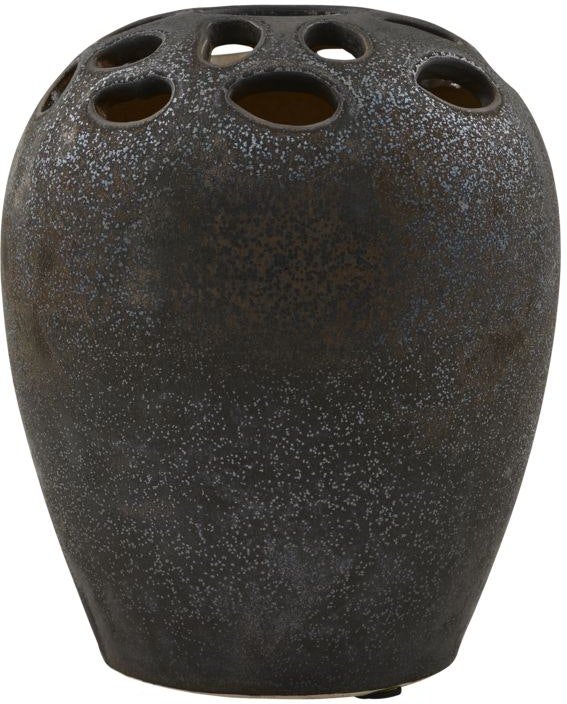 På billedet ser du variationen Varios, Vase fra brandet House Doctor i en størrelse D: 16 cm. x H: 19 cm. i farven Sort bejdse