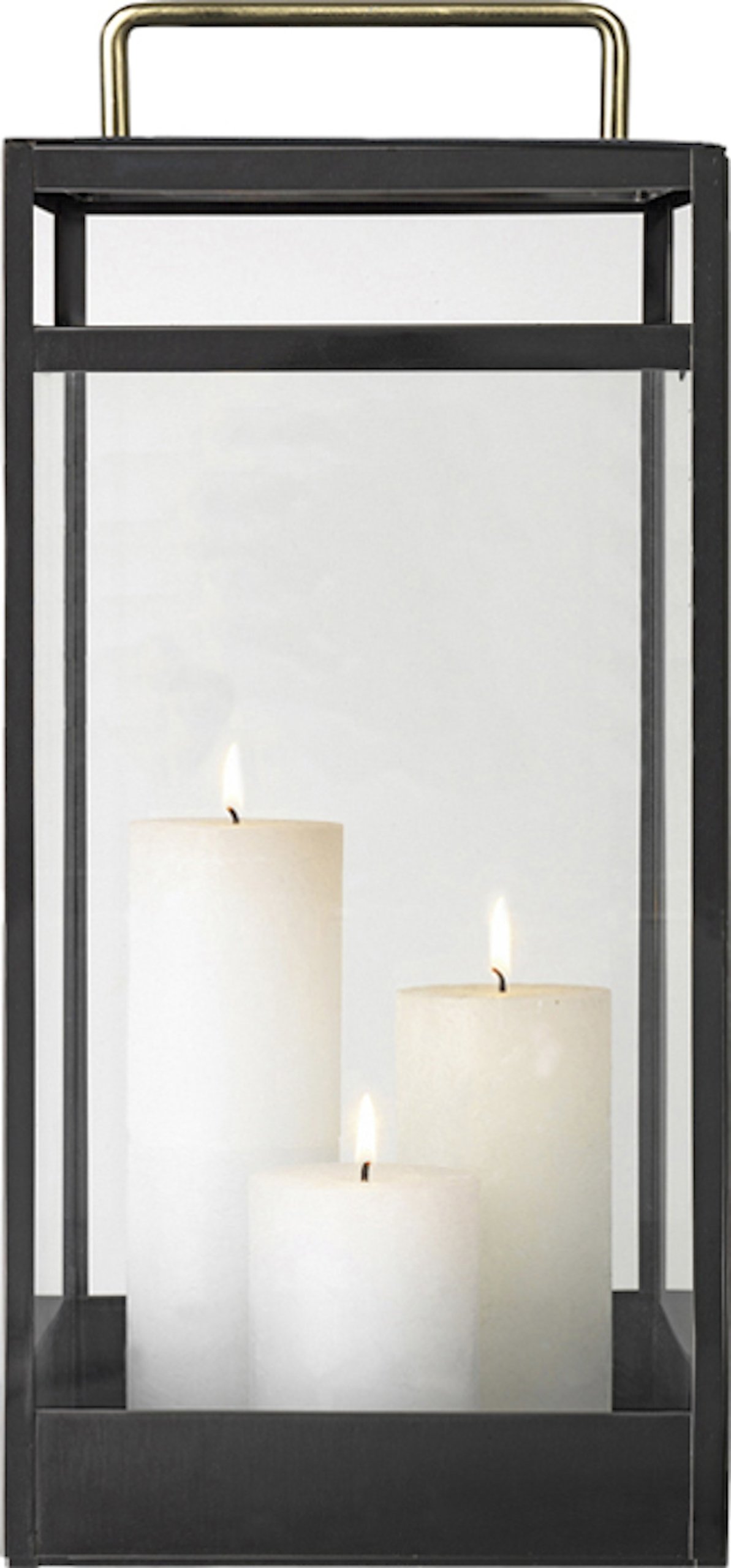 På billedet ser du variationen Pure Nordic, Lanterne, Jern, glas fra brandet Cozy Living i en størrelse H: 52 cm. x B: 20 cm. x L: 20 cm. i farven Klar/sort