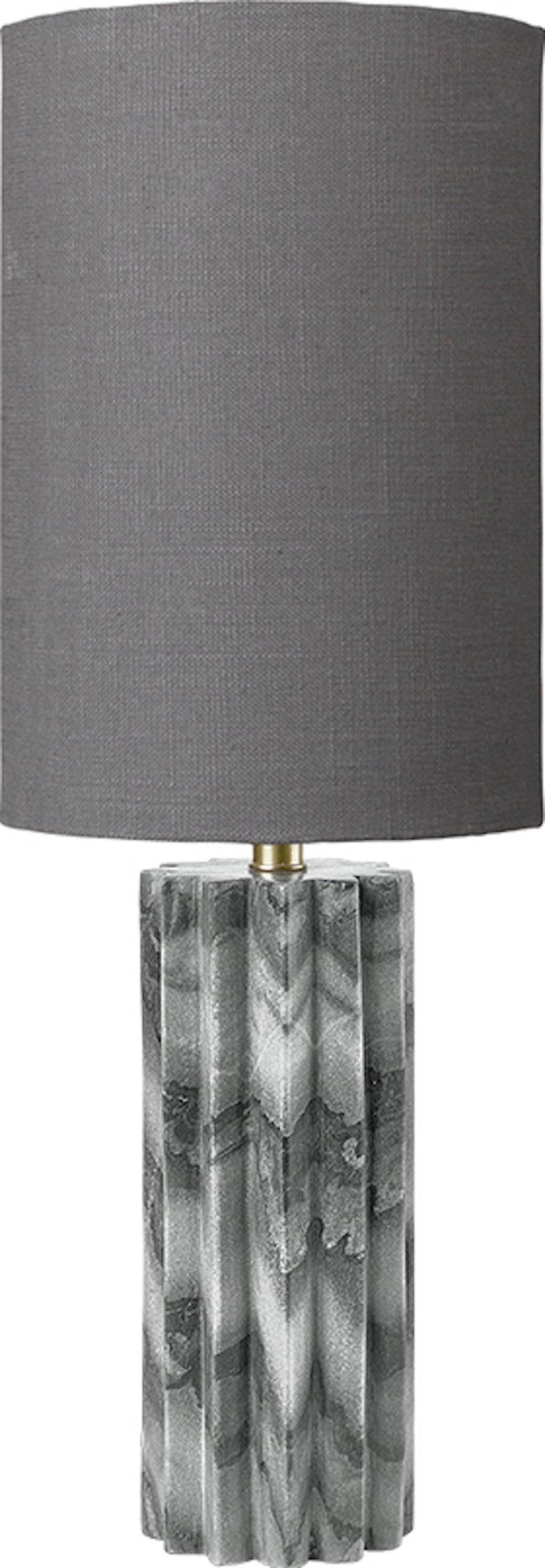 På billedet ser du Sila, Lampe med Lampeskærm, Marmor fra brandet Cozy Living i en størrelse D: 16,5 cm. x H: 63,5 cm. x B: 10 cm. i farven Grå