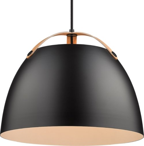 På billedet ser du variationen Oslo, Pendel lampe, 40W fra brandet Halo Design i en størrelse D: 40 cm. x H: 31 cm. i farven Sort