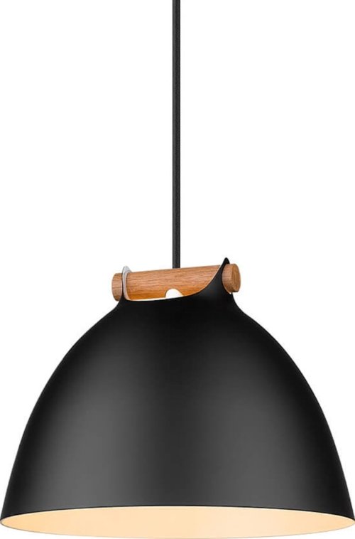På billedet ser du variationen Århus, Pendel lampe, Metal fra brandet Halo Design i en størrelse D: 24 cm. x H: 18 cm. i farven Sort