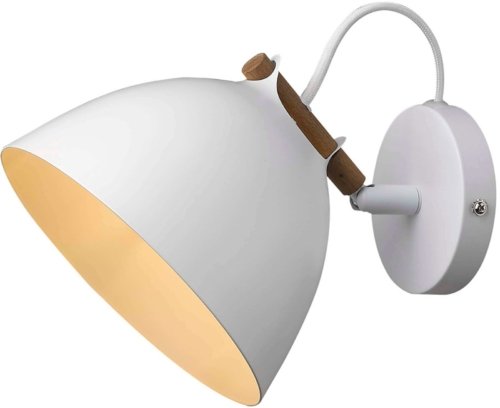 På billedet ser du variationen Århus, Væglampe, 28W, Metal fra brandet Halo Design i en størrelse D: 18 cm. x H: 14 cm. i farven Hvid
