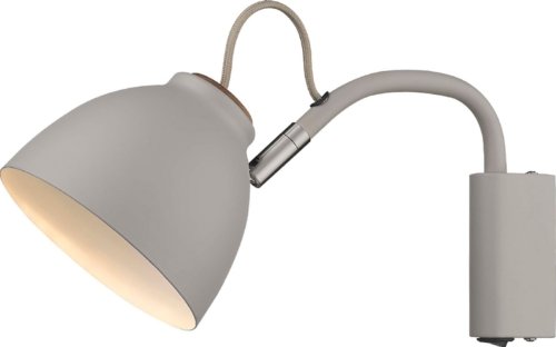 På billedet ser du variationen Nivå, Væglampe, 35W, Metal fra brandet Halo Design i en størrelse D: 14 cm. x H: 16 cm. i farven Grå
