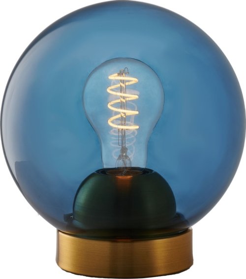 På billedet ser du variationen Bubbles, Bordlampe, E27, 60W fra brandet Halo Design i en størrelse D: 18 cm. x H: 20 cm. i farven Blå