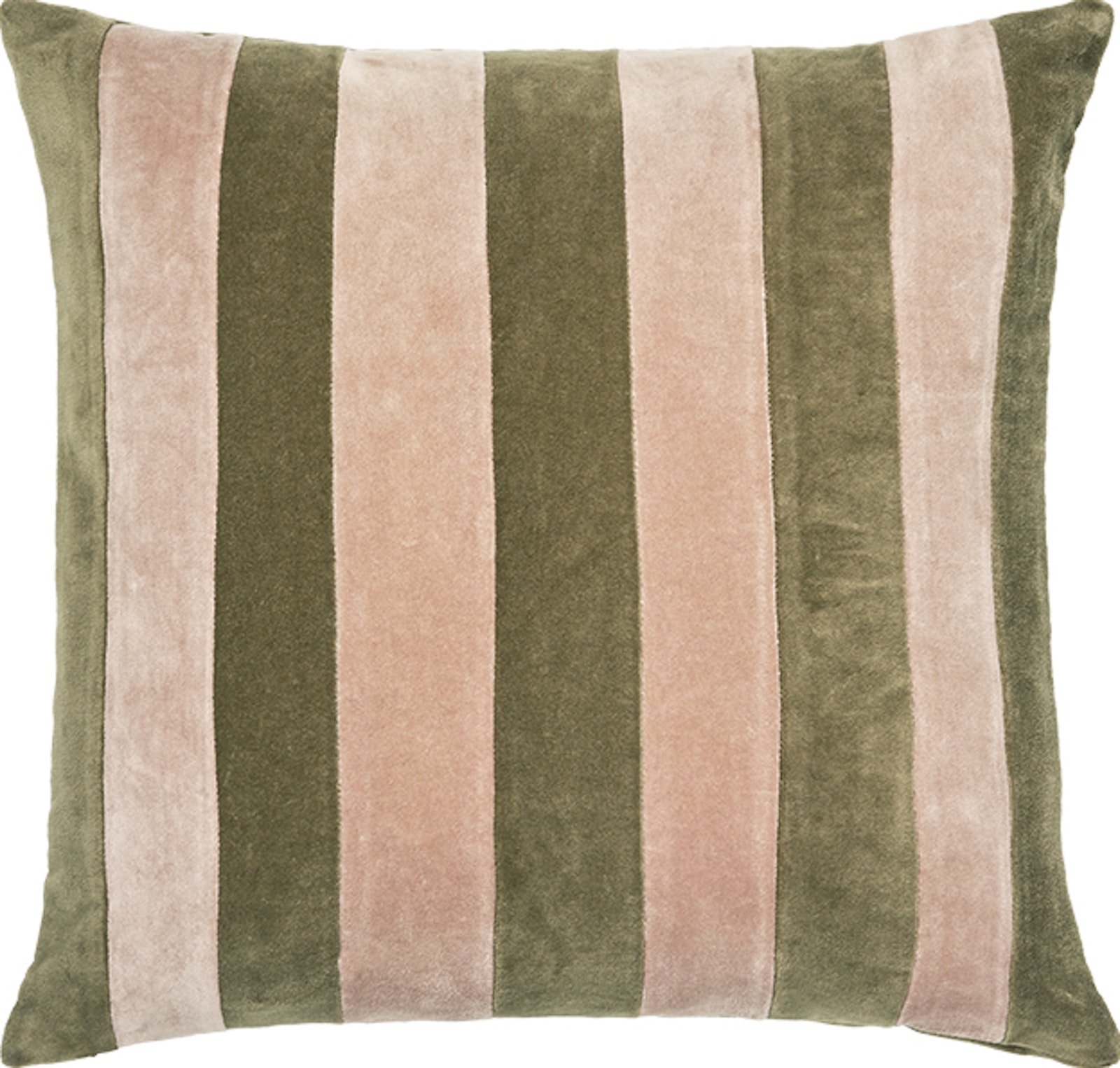 På billedet ser du variationen Carla, Pudebetræk, Bomuld fra brandet Cozy Living i en størrelse B: 45 cm. x L: 45 cm. i farven Grøn/rosa