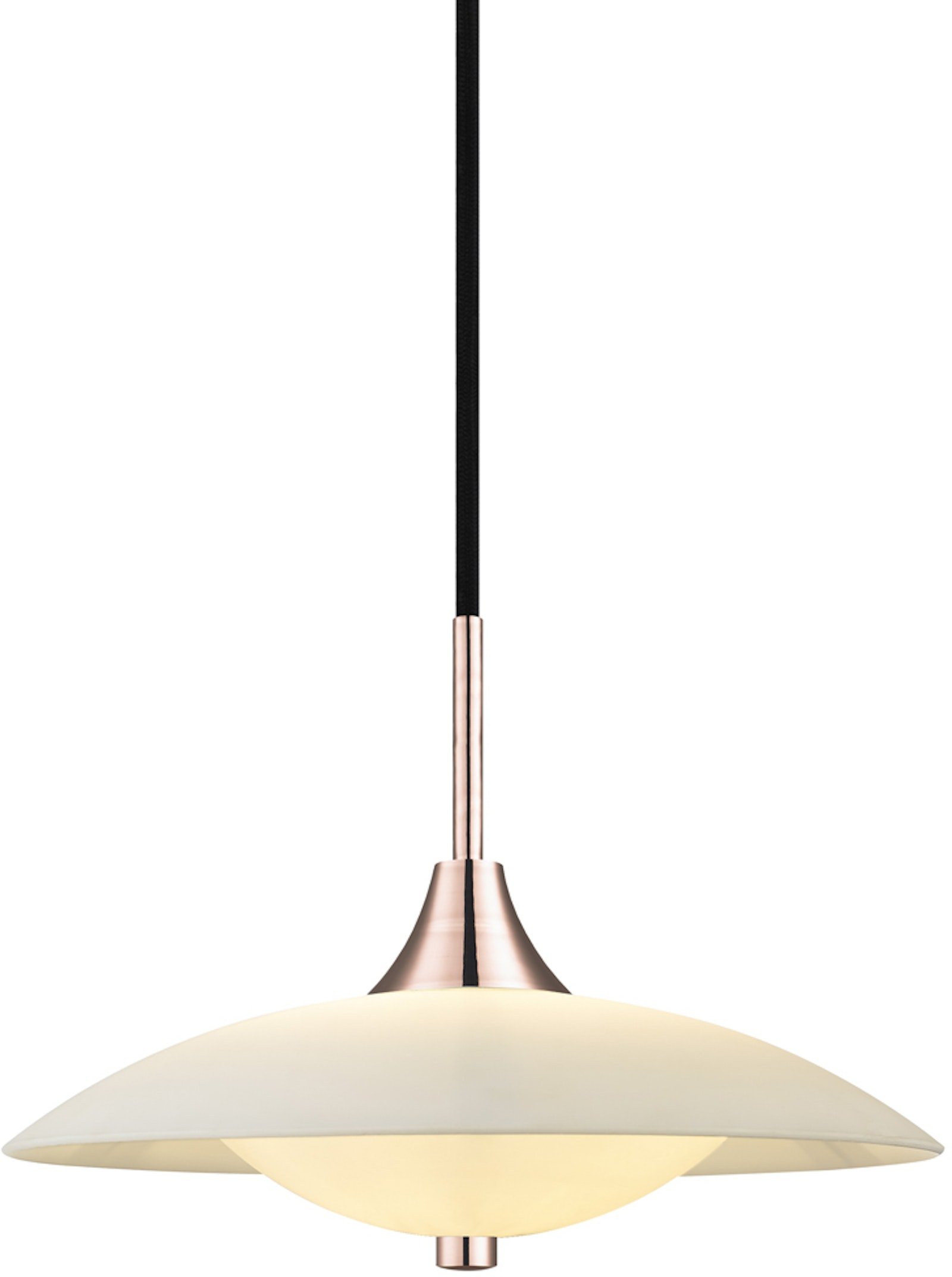 Baroni, Pendel lampe, 18W by Halo Design (D: 30 cm. x H: 19,5 cm., Opal/Kobber)