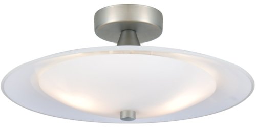 På billedet ser du variationen Baroni, Loftslampe, G9 fra brandet Halo Design i en størrelse D: 35 cm. x H: 16 cm. i farven Opal/Aluminium