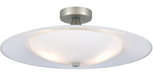 På billedet ser du variationen Baroni, Loftslampe, G9 fra brandet Halo Design i en størrelse D: 46 cm. x H: 18 cm. i farven Opal/Aluminium