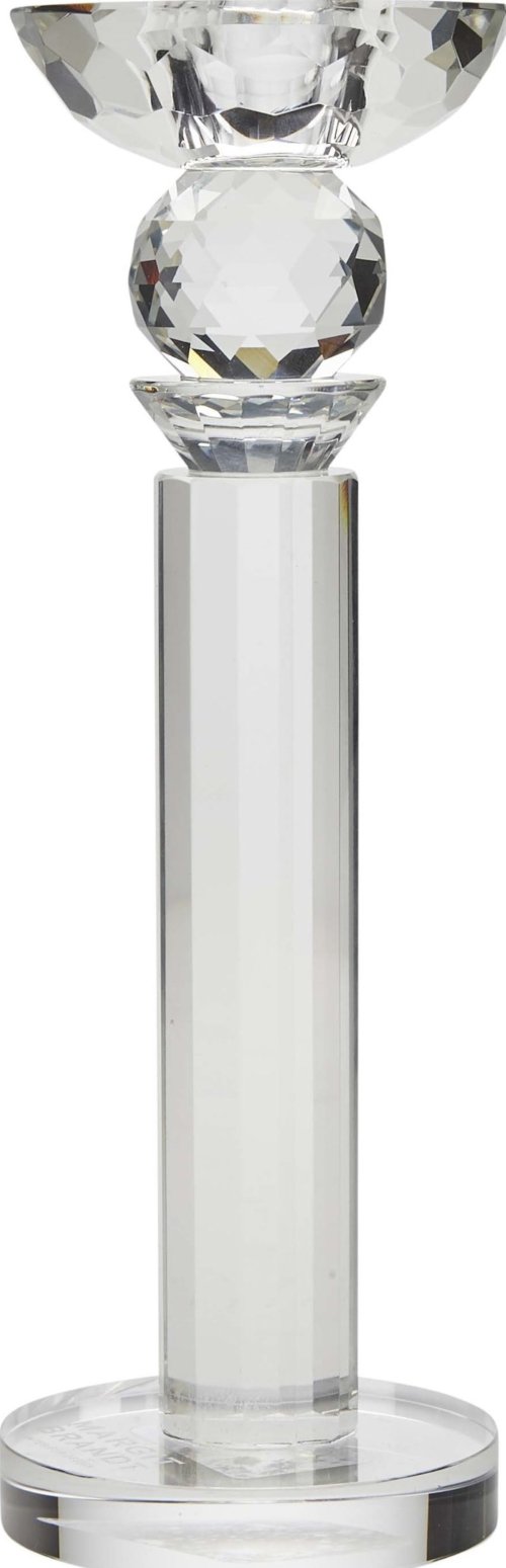 På billedet ser du variationen Lysestage, Krystalglas fra brandet Margit Brandt i en størrelse D: 8 cm. x H: 23,5 cm. i farven Klar