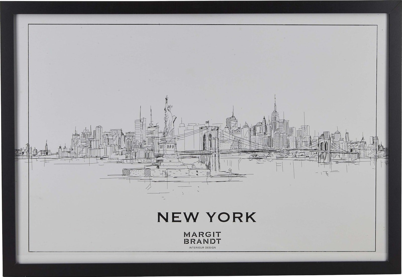På billedet ser du Billede, New York fra brandet Margit Brandt i en størrelse B: 40 cm. x L: 60 cm. i farven Sort