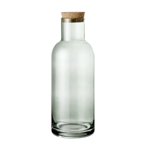 På billedet ser du variationen Ragna, Flaske m/Låg, Glas fra brandet Bloomingville i en størrelse D: 9 cm. x H: 25 cm. i farven Grøn