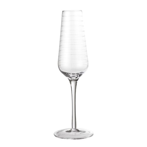 På billedet ser du variationen Alva, Champagneglas, Klar, Glas fra brandet Bloomingville i en størrelse D: 7 cm. x H: 25 cm. i farven Klar