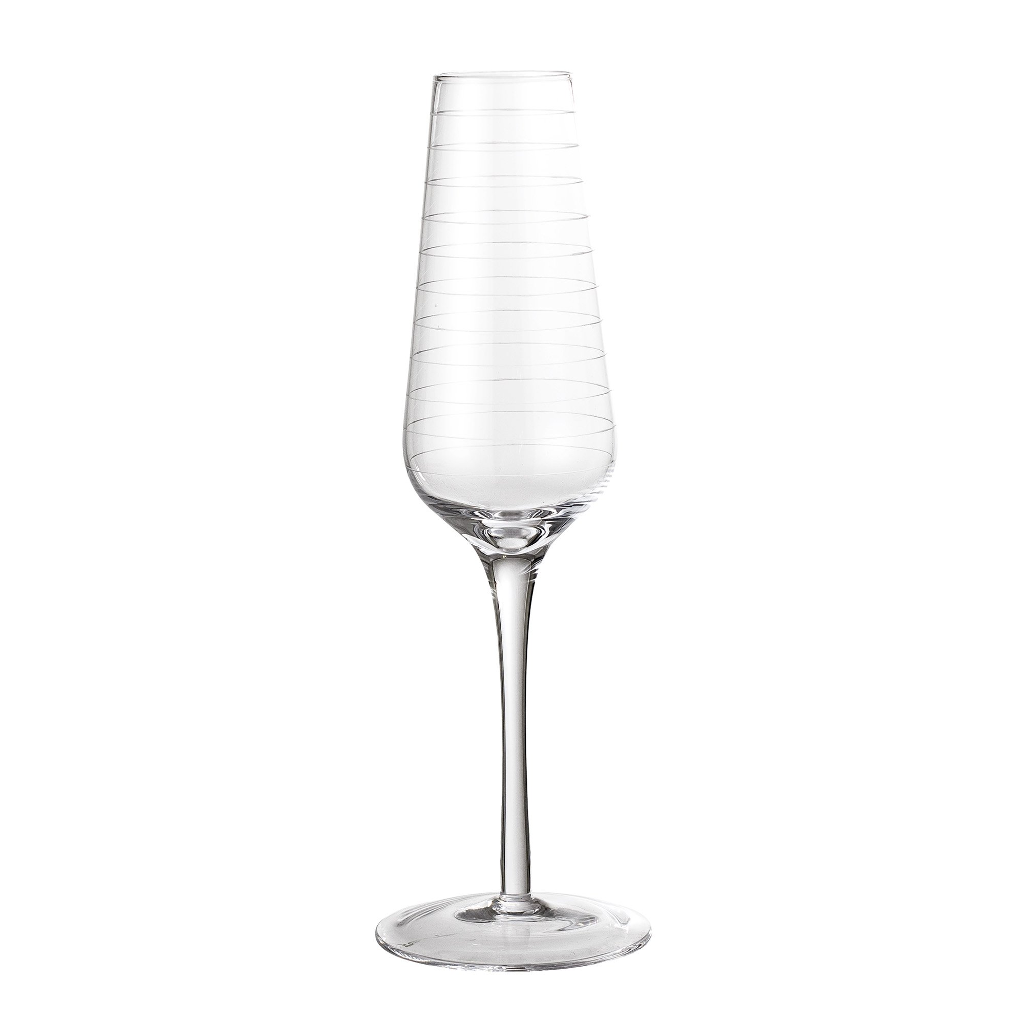 På billedet ser du Alva, Champagneglas, Klar, Glas fra brandet Bloomingville i en størrelse D: 7 cm. x H: 25 cm. i farven Klar