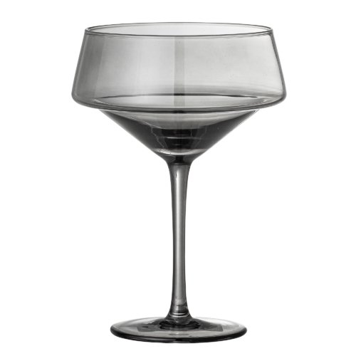 På billedet ser du variationen Yvette, Cocktail glas, Glas, sæt á 4 stk. fra brandet Bloomingville i en størrelse D: 13 cm. x H: 18 cm. i farven Grå