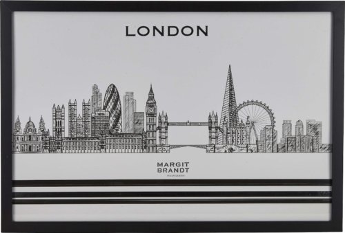På billedet ser du variationen Billede, London fra brandet Margit Brandt i en størrelse B: 40 cm. x L: 60 cm. i farven Sort