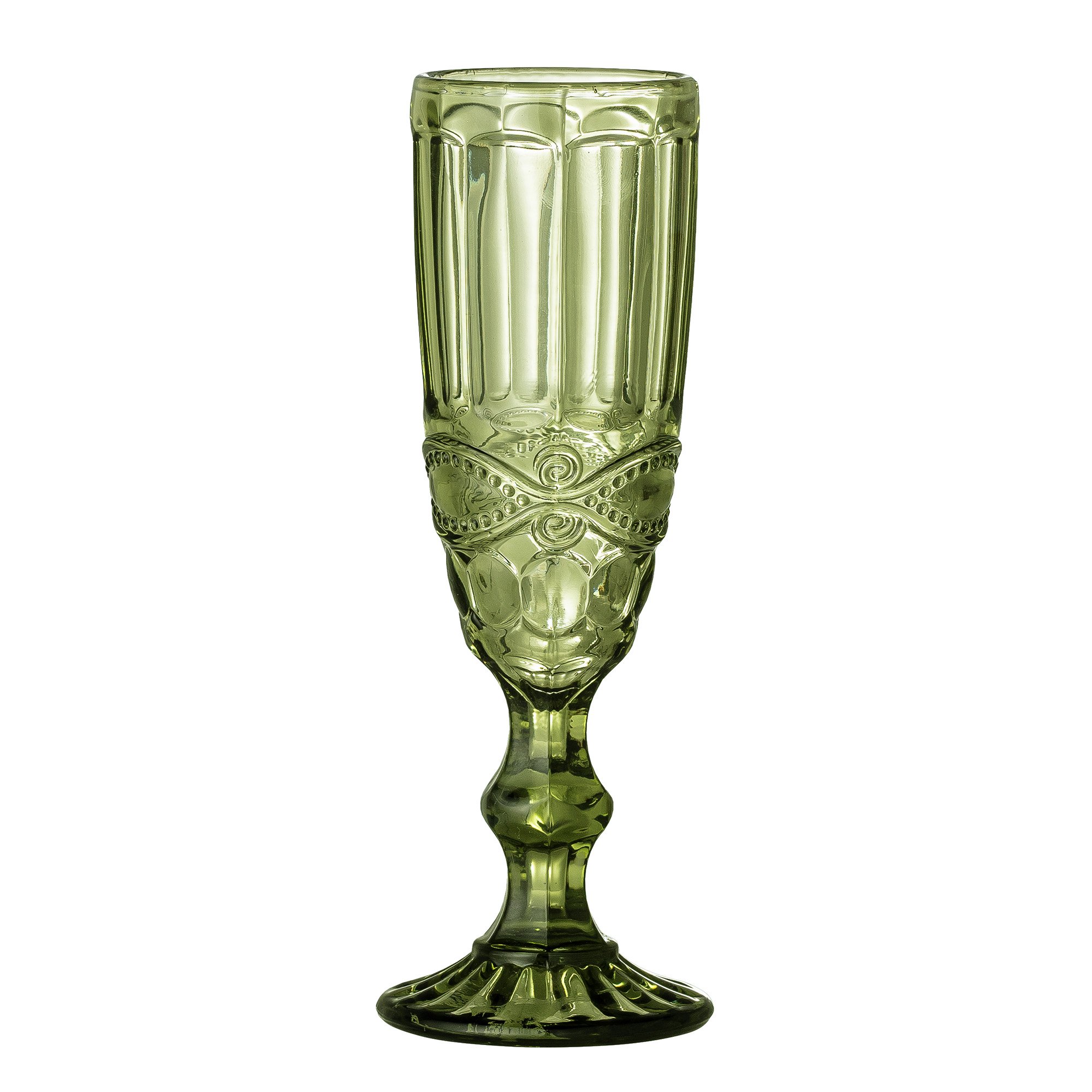 Florie, Vinglas, Glas, sæt á 4 stk. by Creative Collection (D: 6,5 cm. x H: 19,5 cm., Grøn)