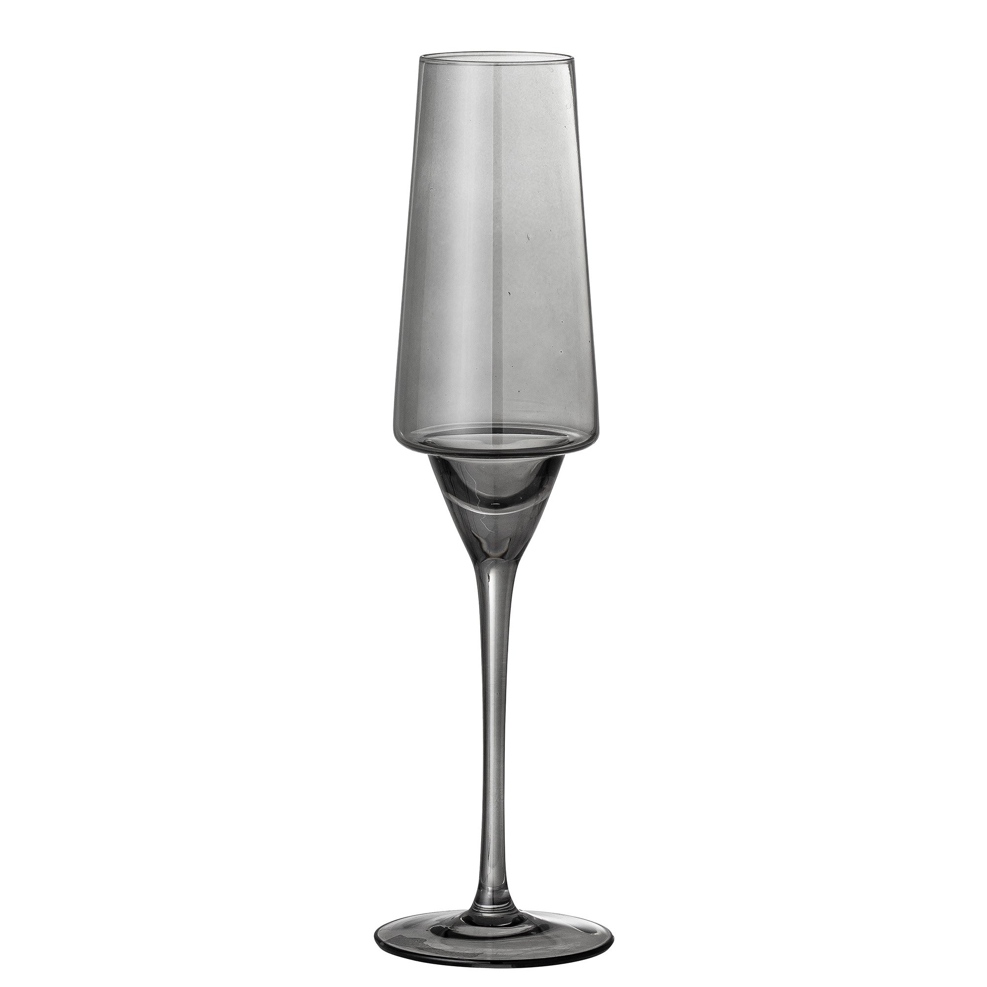 På billedet ser du Yvette, Champagneglas, Glas, sæt á 4 stk. fra brandet Bloomingville i en størrelse D: 9,5 cm. x H: 23 cm. i farven Grå
