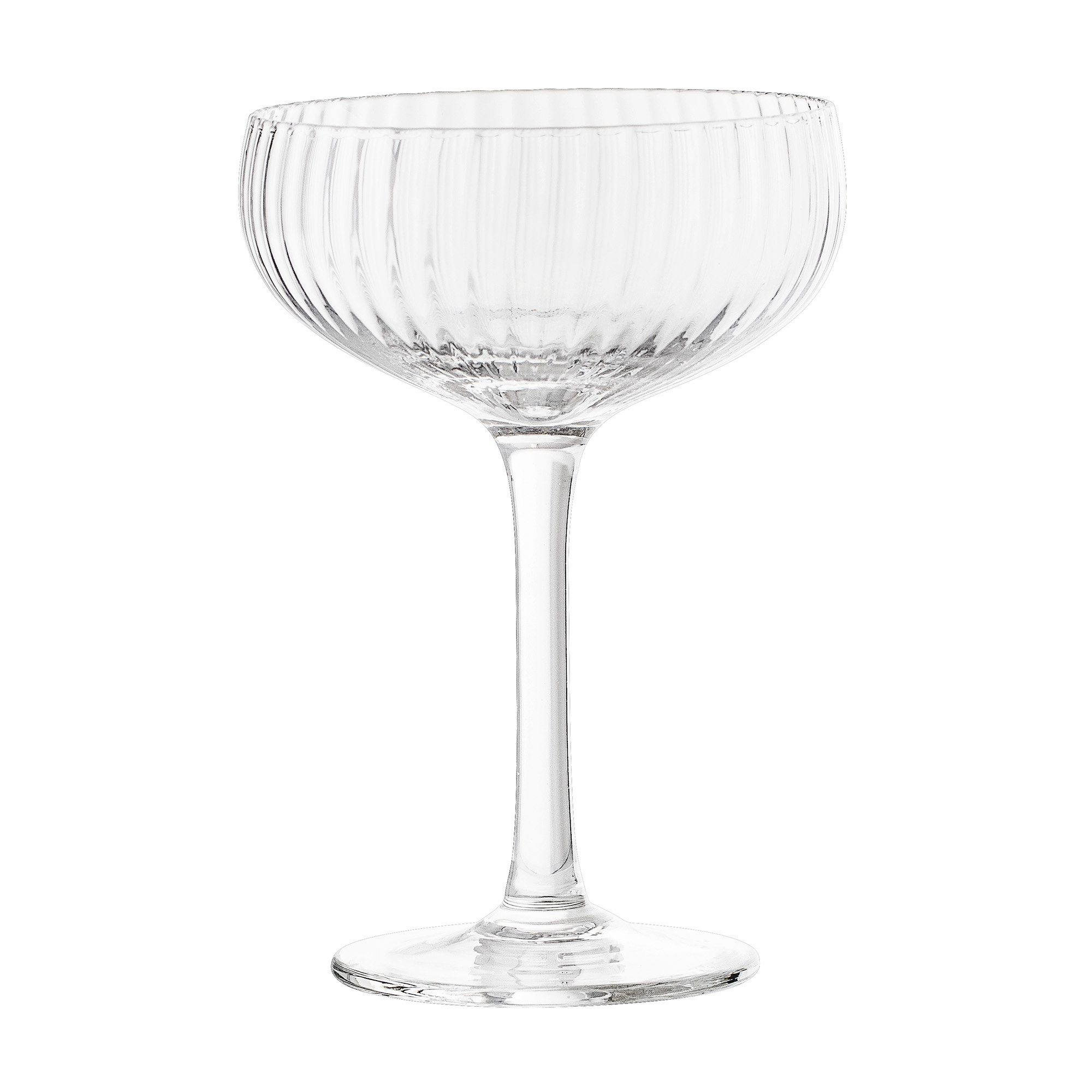 På billedet ser du Astrid, Champagneglas, Klar, Glas fra brandet Bloomingville i en størrelse D: 11 cm. x H: 15,5 cm. i farven Klar