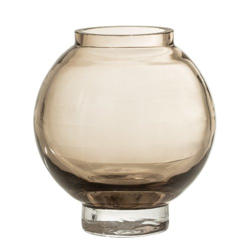 På billedet ser du variationen Kojo, Vase, Glas fra brandet Bloomingville i en størrelse D: 10 cm. x H: 12,5 cm. i farven Brun
