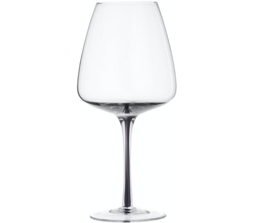 På billedet ser du variationen Smoke, Rødvinsglas, Glas fra brandet Broste Copenhagen i en størrelse D: 10,4 cm. x H: 22,5 cm. i farven Klar/grå