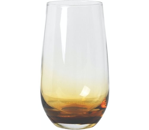 På billedet ser du variationen Amber, Drikkeglas, Glas fra brandet Broste Copenhagen i en størrelse D: 8,5 cm. x H: 14,9 cm. i farven Klar/orange