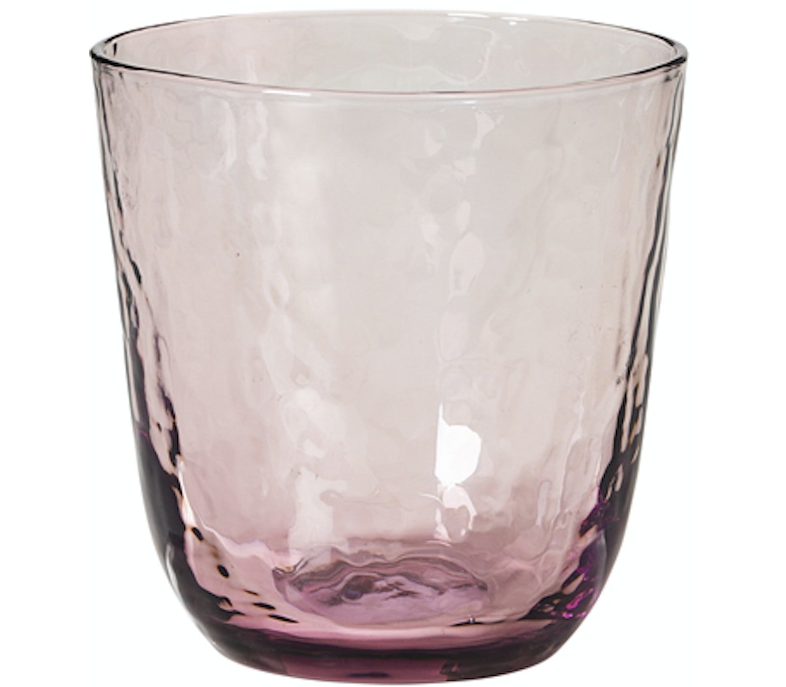På billedet ser du variationen Hammered, Drikkeglas, Glas fra brandet Broste Copenhagen i en størrelse D: 9,2 cm. x H: 9,5 cm. i farven Lilla