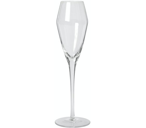 På billedet ser du variationen Sandvig, Champagneglas, Glas fra brandet Broste Copenhagen i en størrelse D: 6,6 cm. x H: 25,7 cm. i farven Klar
