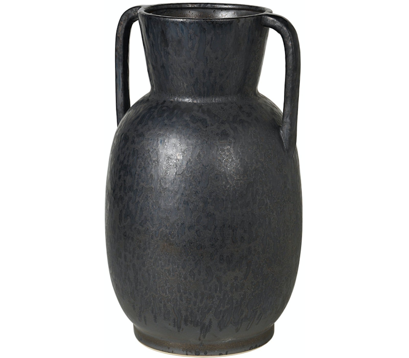 På billedet ser du variationen Simi, Vase, Keramik fra brandet Broste Copenhagen i en størrelse H: 52 cm. x B: 30 cm. x L: 30 cm. i farven Grå/sort