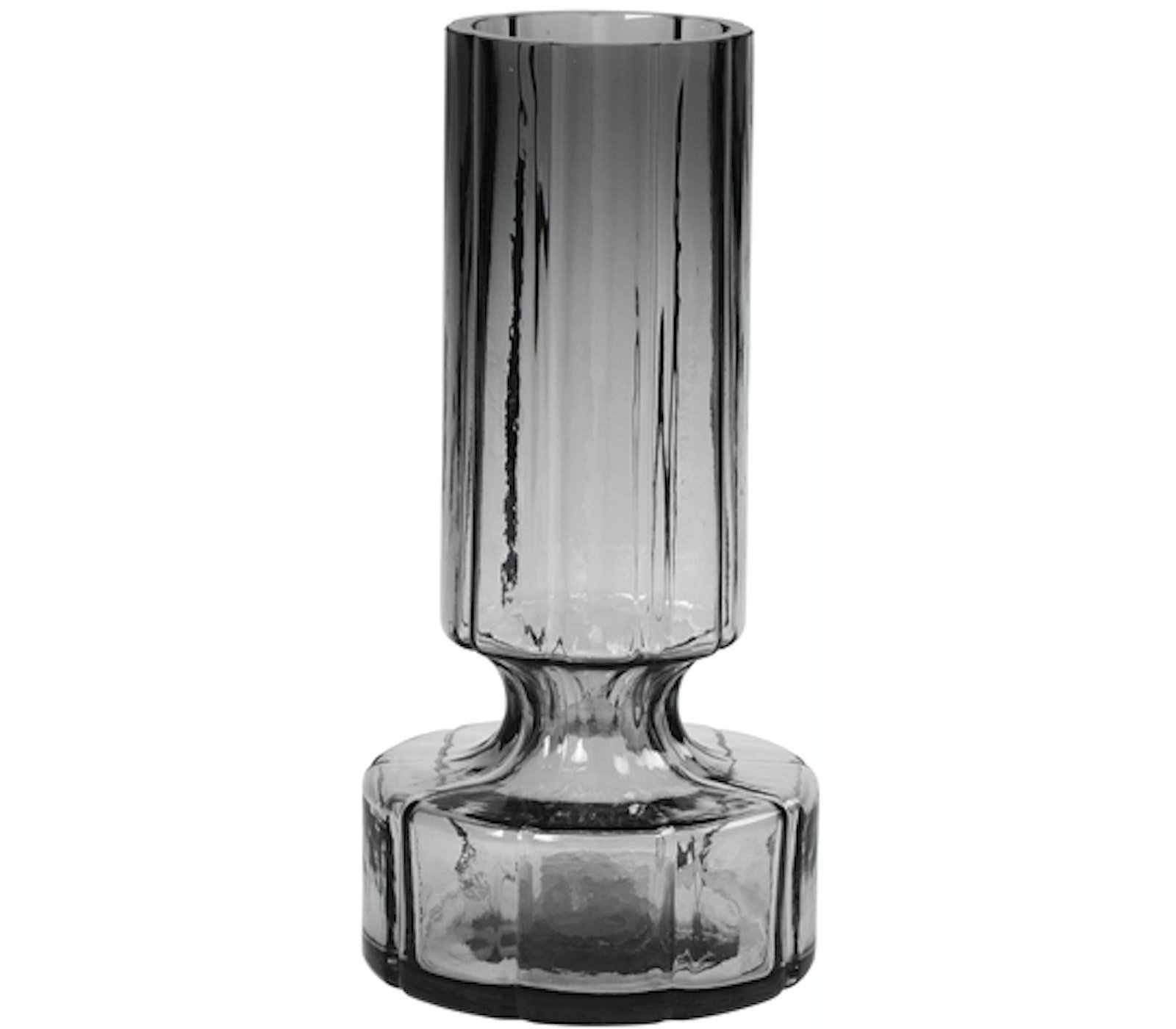På billedet ser du variationen Hyacint, Vase, Mundblæst glas fra brandet Broste Copenhagen i en størrelse D: 12 cm. x H: 24,9 cm. i farven Sort